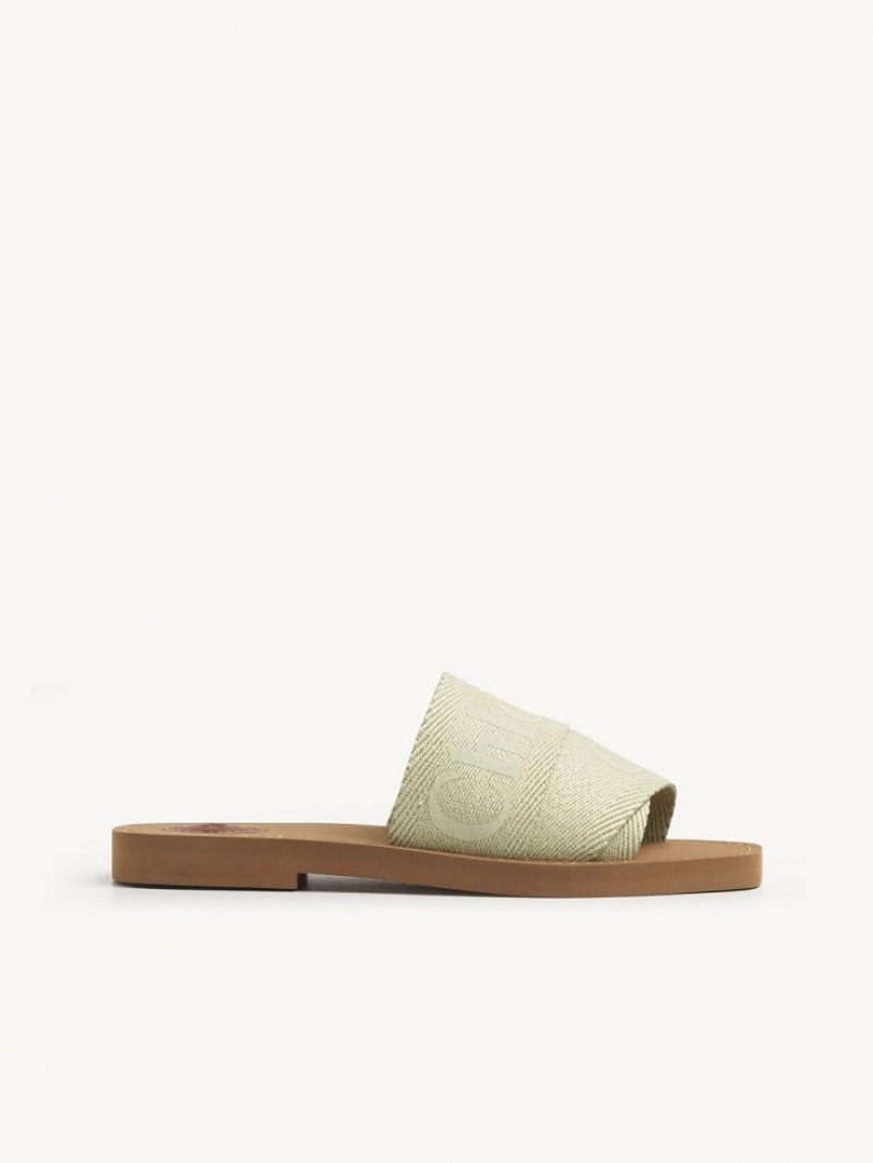 HAZY GREEN Chloe Woody Flat Mule | CHE-SR14181