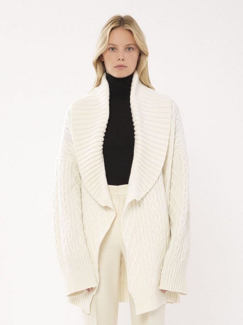 Iconic Milk Chloe Belted Wrap Cardigan Knitwear | CHE-SR13957