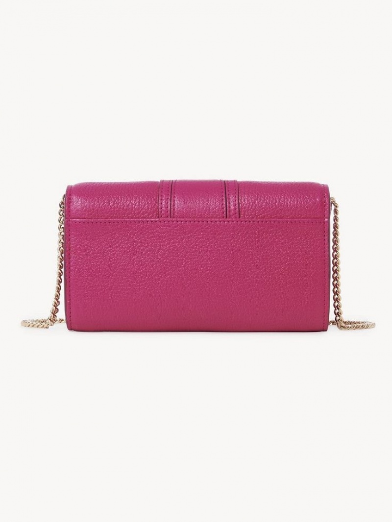 MAGNETIC PINK Chloe Hana Chain Long Wallets | CHE-SR14912