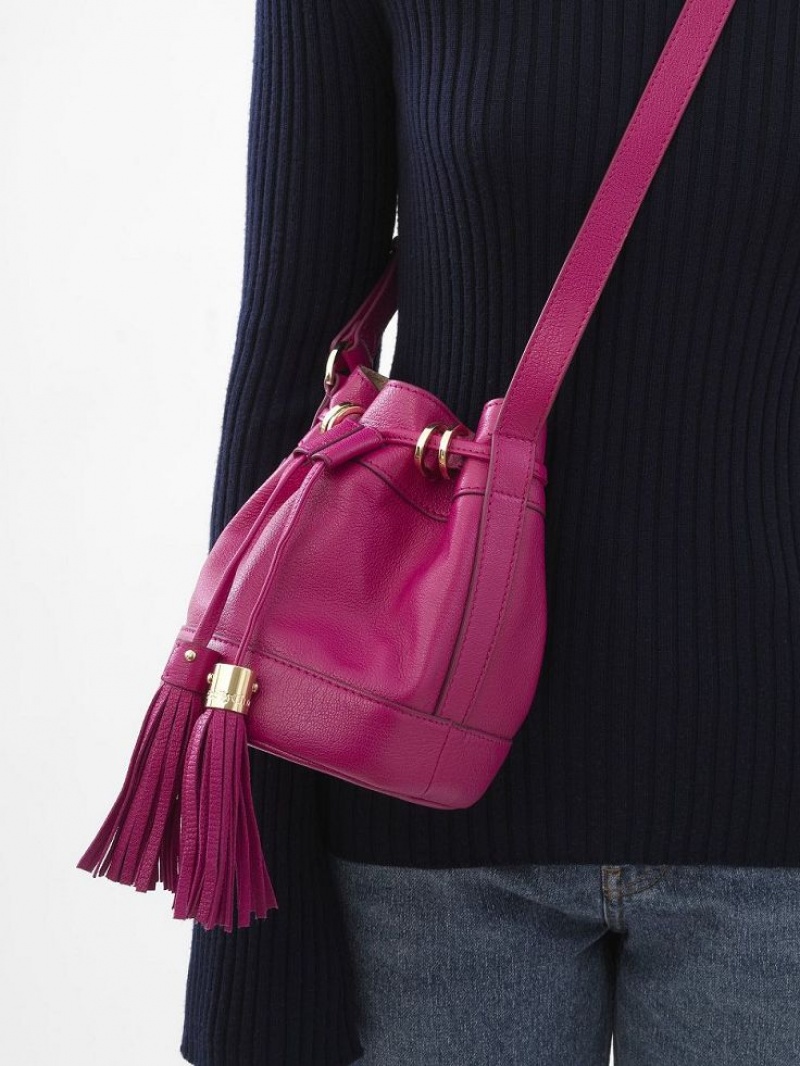 MAGNETIC PINK Chloe Vicki Small Bucket Shoulder Bags | CHE-SR14610