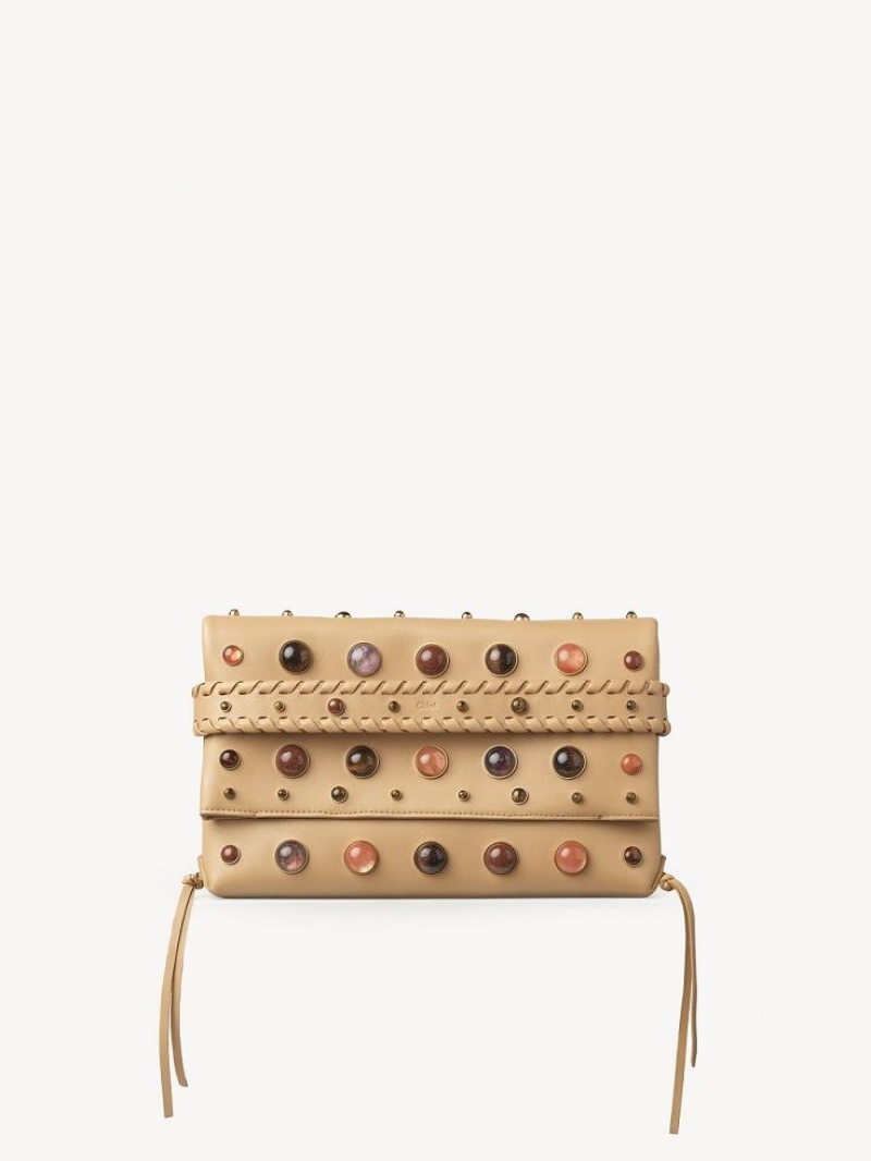 MILKY BROWN Chloe Mony Clutch Mini Bags | CHE-SR13667