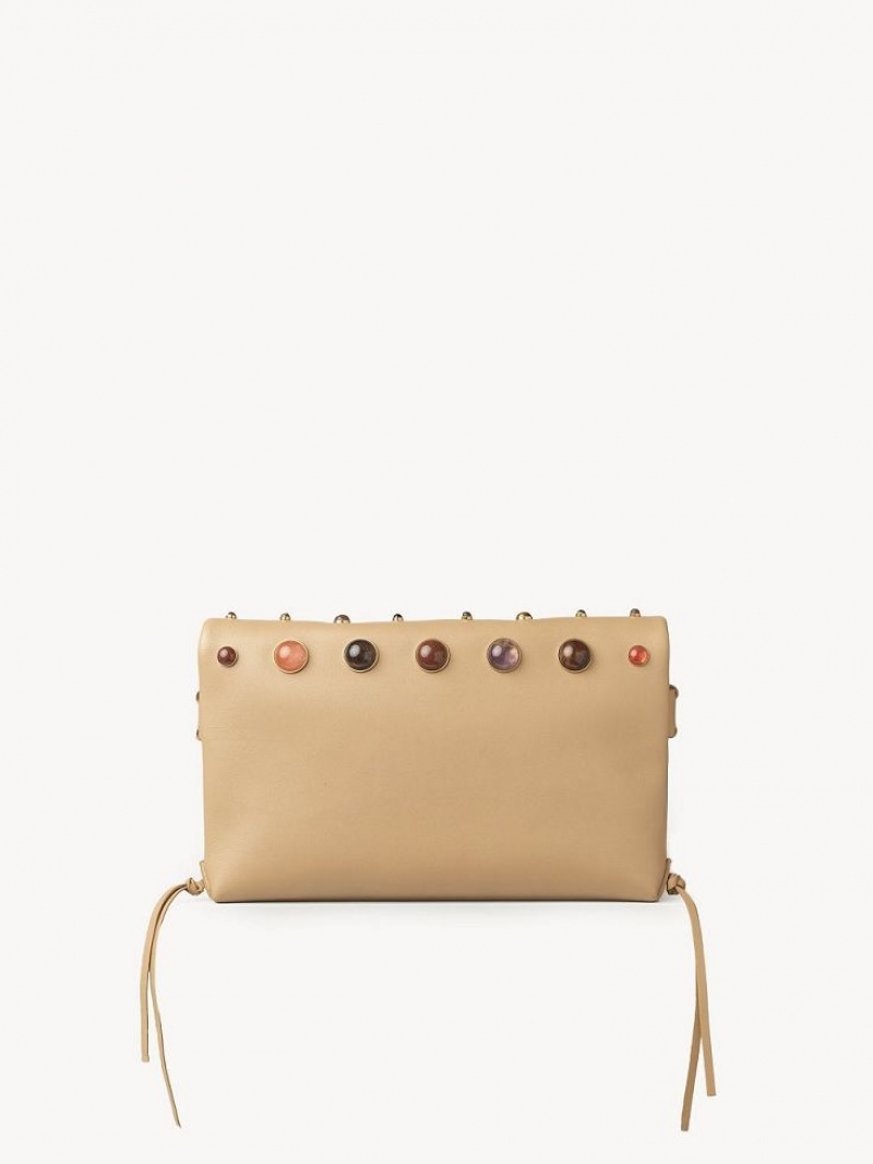 MILKY BROWN Chloe Mony Clutches | CHE-SR13751