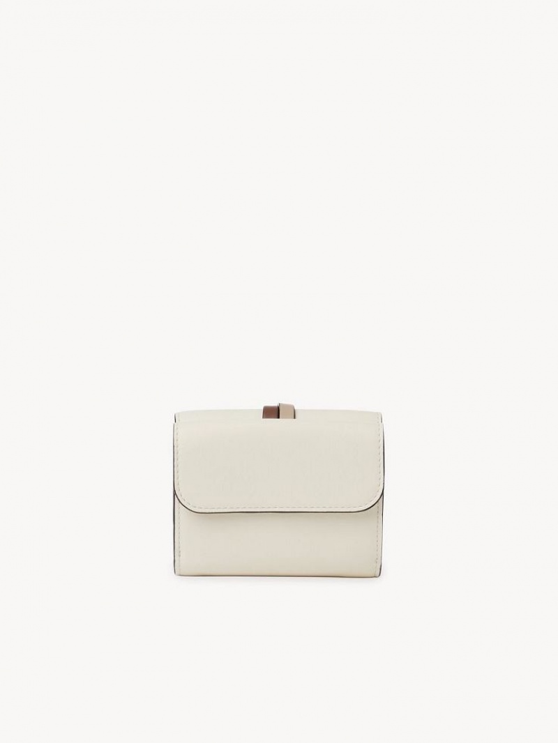 MISTY IVORY Chloe Alphabet Small Tri-fold Compact Wallets | CHE-SR14288