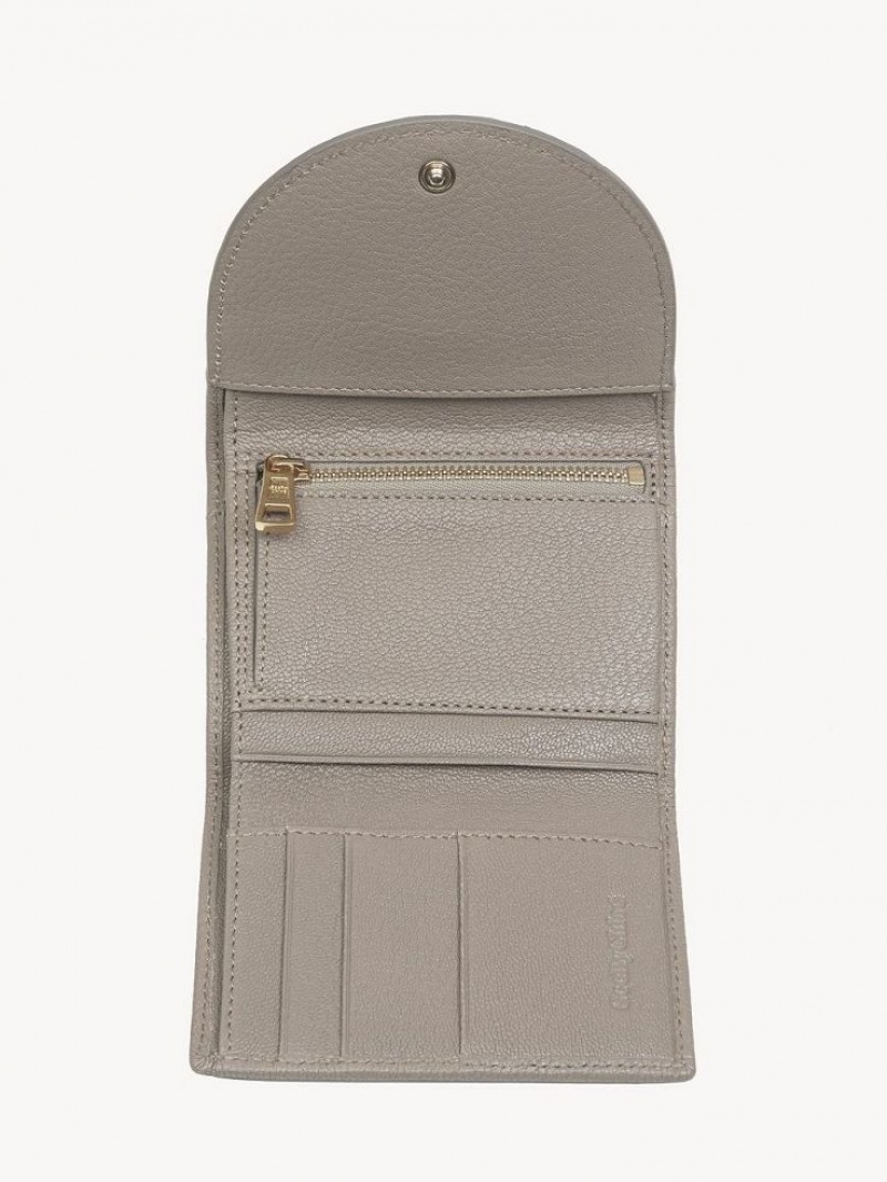 Motty Grey Chloe Hana Trifold Compact Wallets | CHE-SR14901