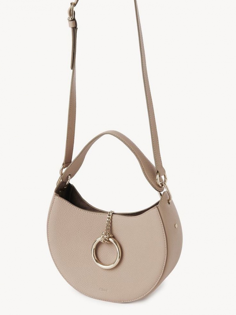 Nomad Beige Chloe Arlène Small Hobo Crossbody Bags | CHE-SR13575