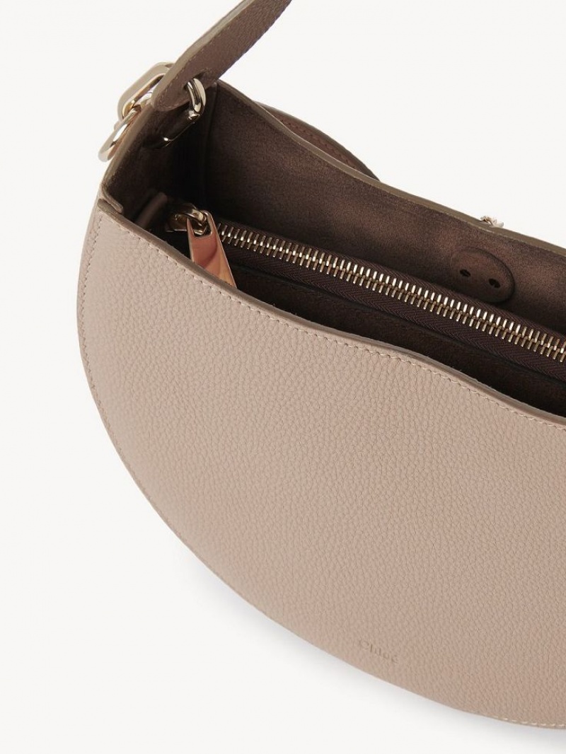 Nomad Beige Chloe Arlène Small Hobo Crossbody Bags | CHE-SR13575