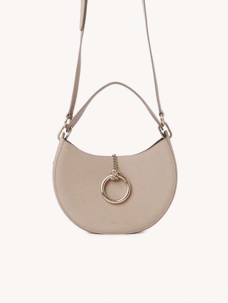 Nomad Beige Chloe Arlène Small Hobo Crossbody Bags | CHE-SR13575