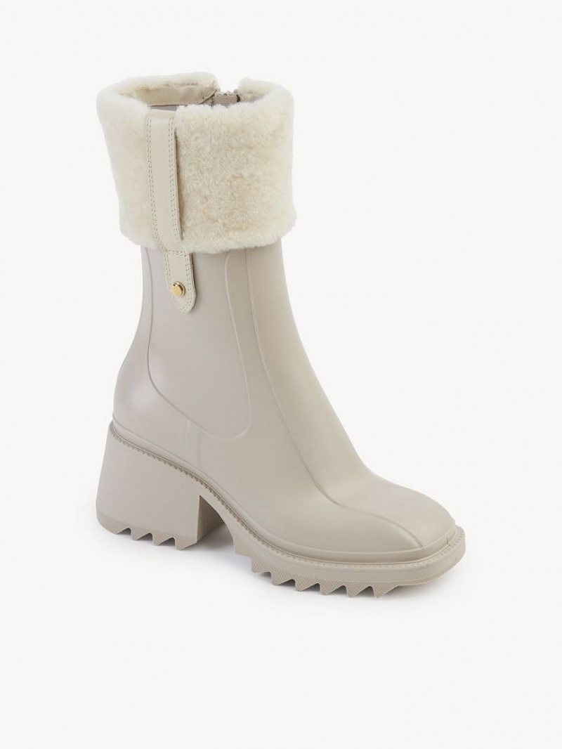 Nomad Beige Chloe Betty Ankle Rain Ankle Boots | CHE-SR14216