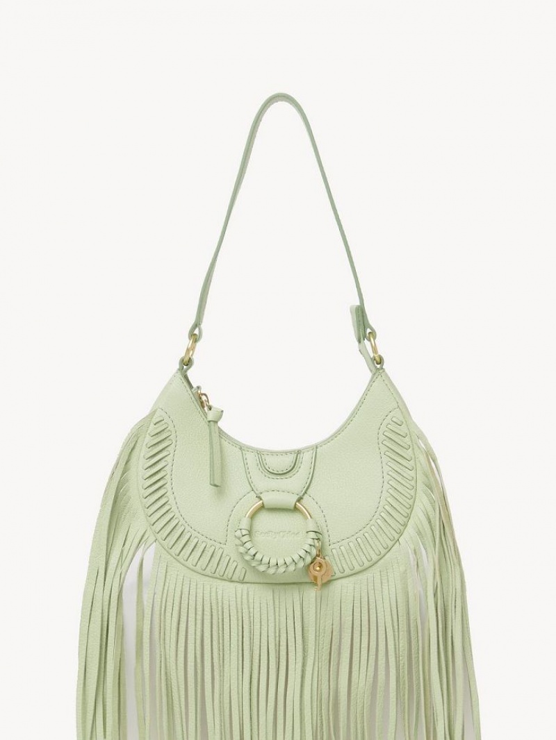 PASTEL GREEN Chloe Hana Half Moon Shoulder Bags | CHE-SR14660