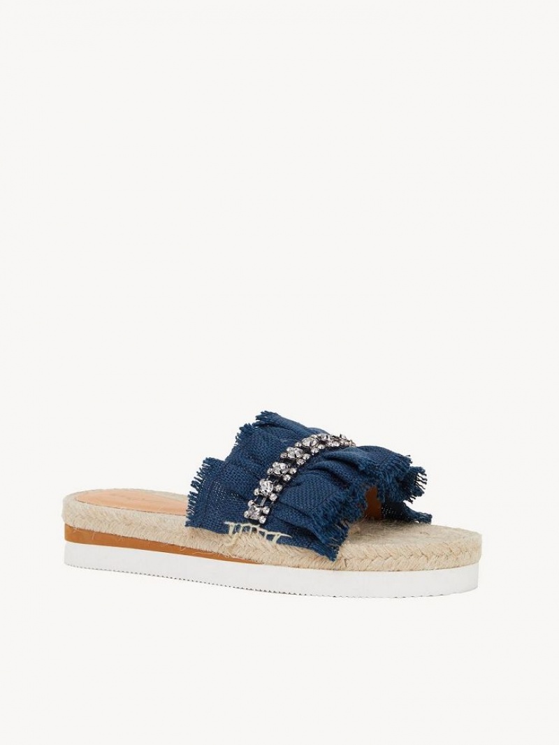 PETROL Chloe Mollie Espadrille Flats | CHE-SR14807