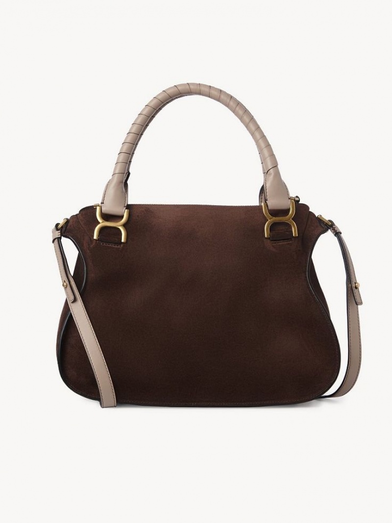 PURE BROWN Chloe Marcie Double Carry Crossbody Bags | CHE-SR13505