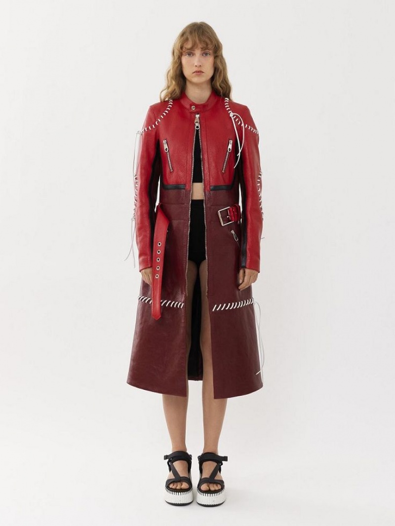 PURPLE - RED 1 Chloe Biker Coats | CHE-SR13790