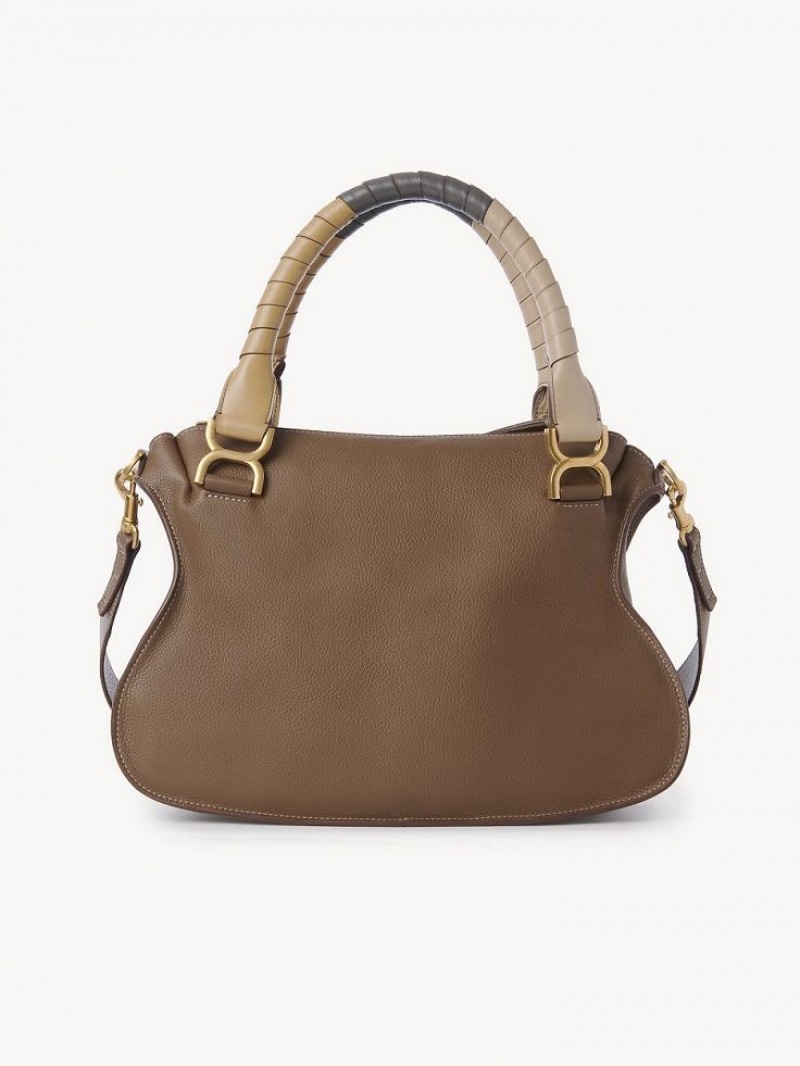 Palm Brown Chloe Marcie Double Carry Shoulder Bags | CHE-SR13439