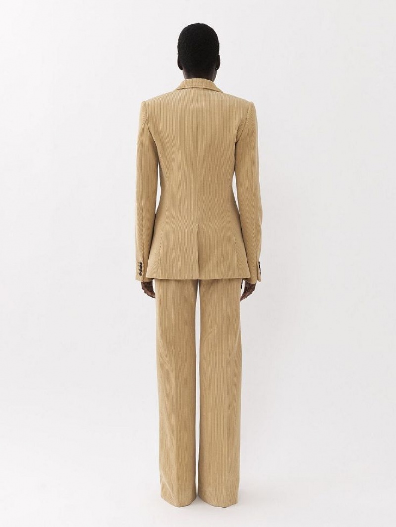 Pearl Beige Chloe Tailored Jackets | CHE-SR13818