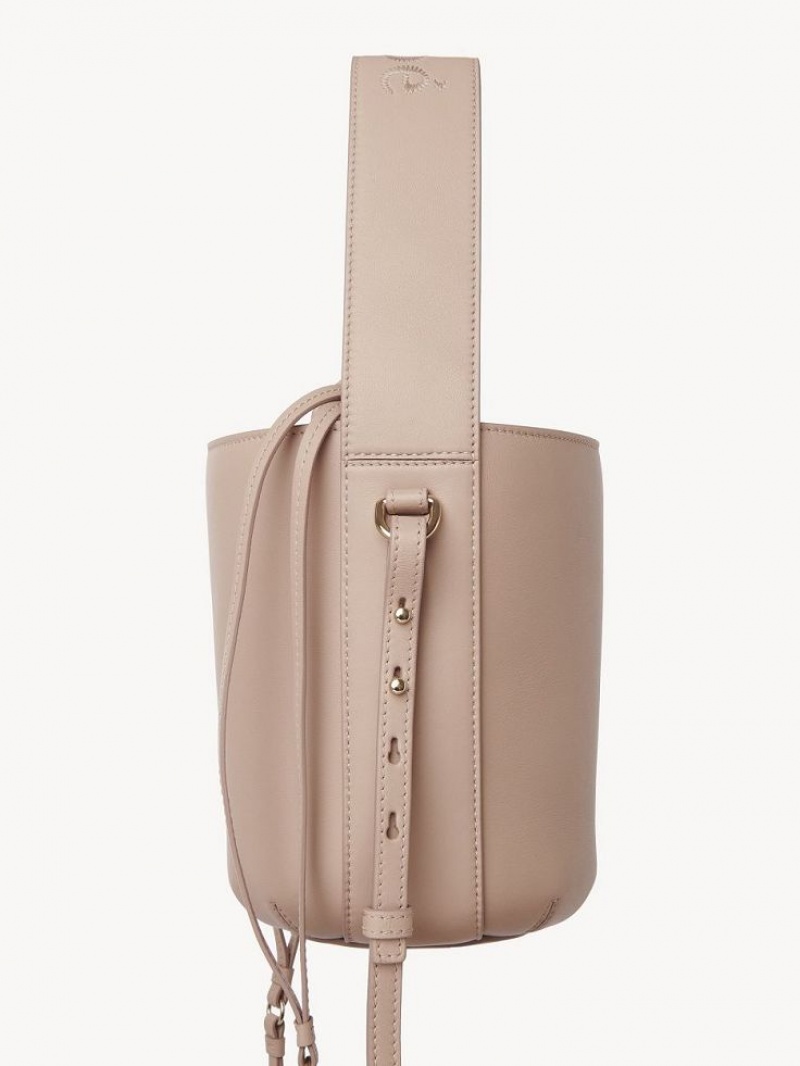 Powder Beige Chloe Sense Bucket Crossbody Bags | CHE-SR13573