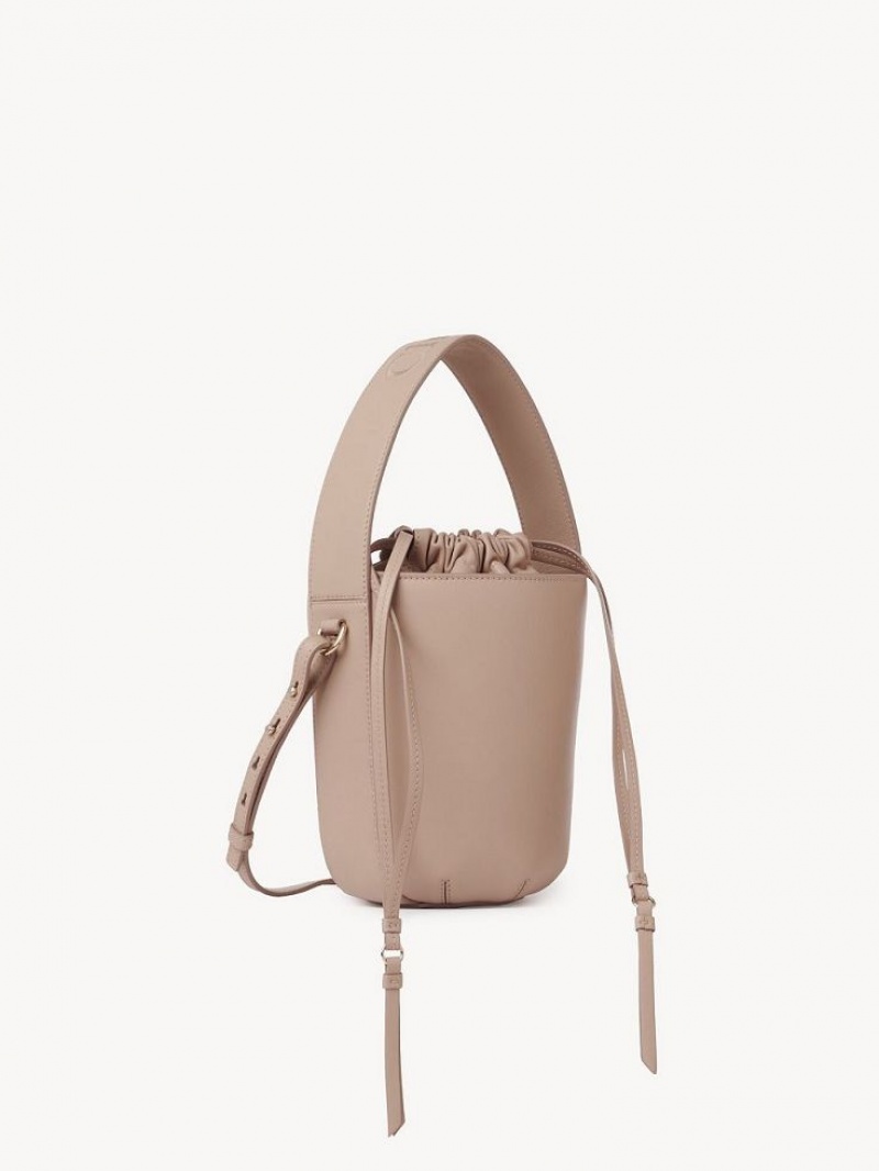 Powder Beige Chloe Sense Bucket Crossbody Bags | CHE-SR13573