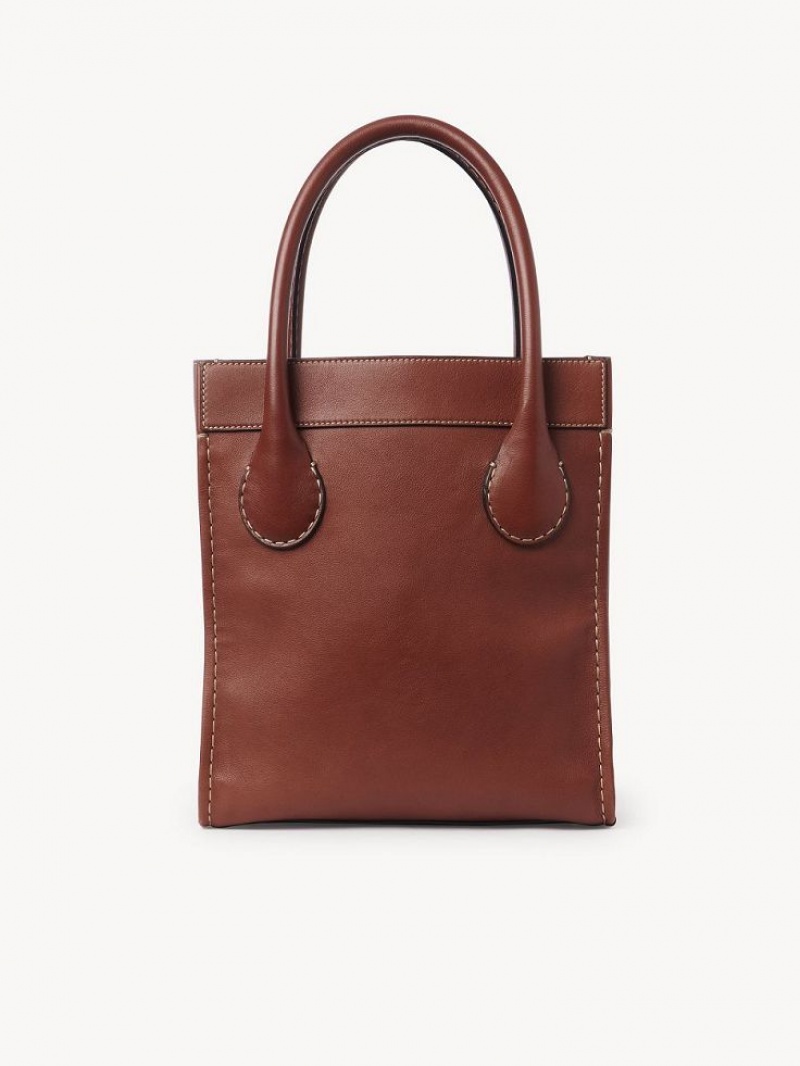 Sepia Brown Chloe Edith Tote Bags | CHE-SR13293