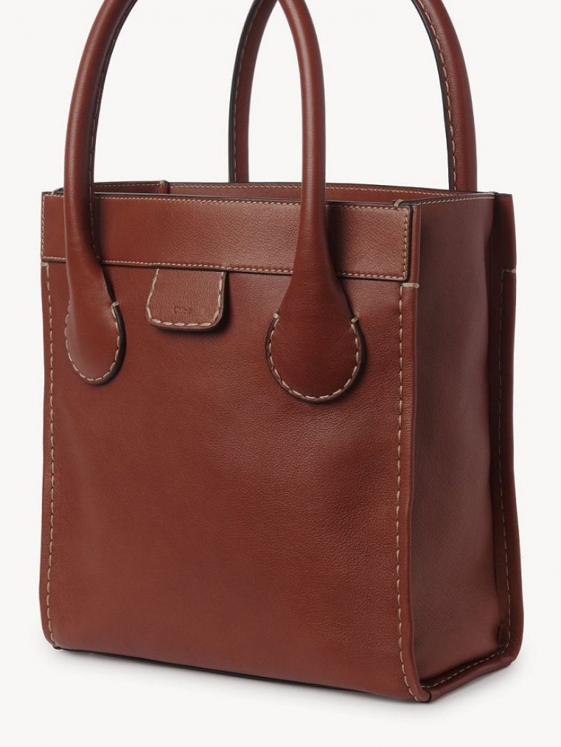 Sepia Brown Chloe Edith Tote Bags | CHE-SR13293