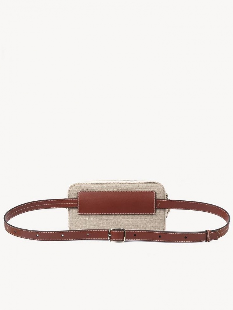 Sepia Brown Chloe Woody Belt Crossbody Bags | CHE-SR13607