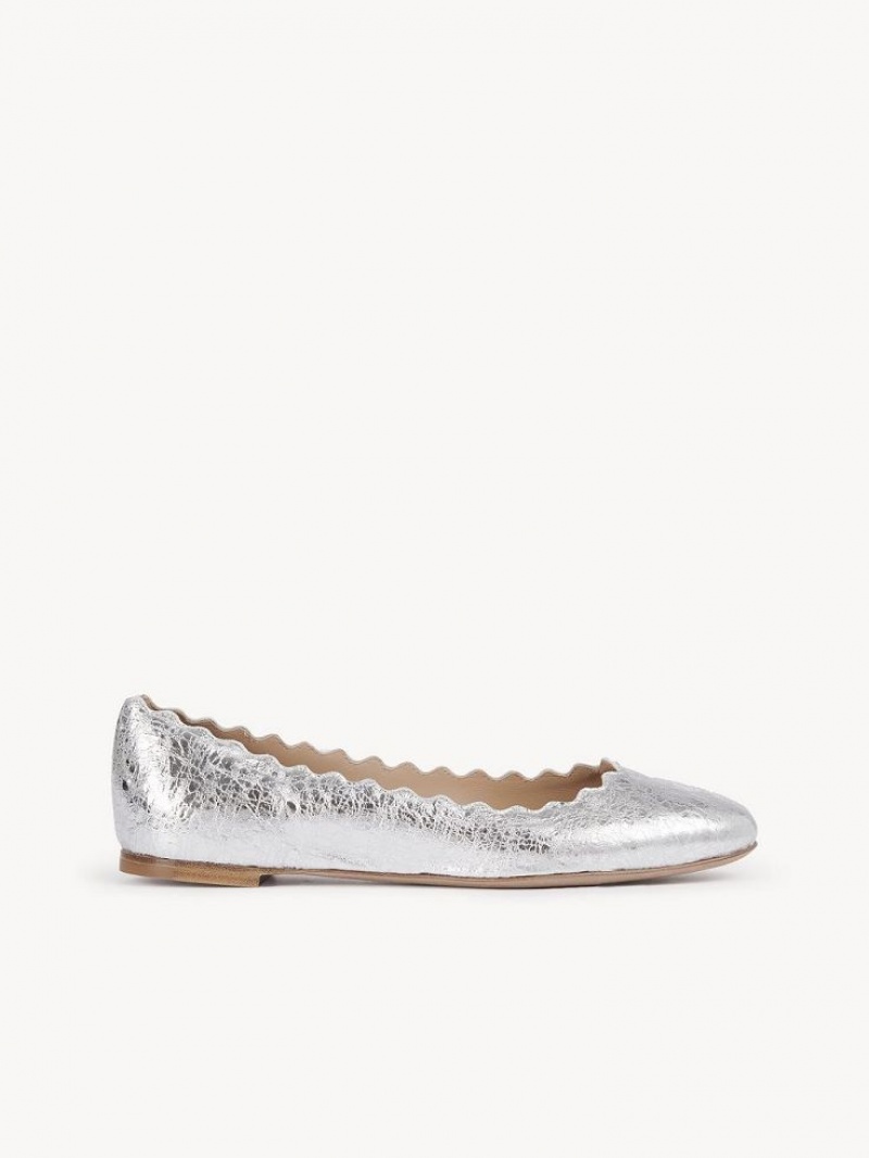 Silver Chloe Lauren Ballet Flat | CHE-SR14271