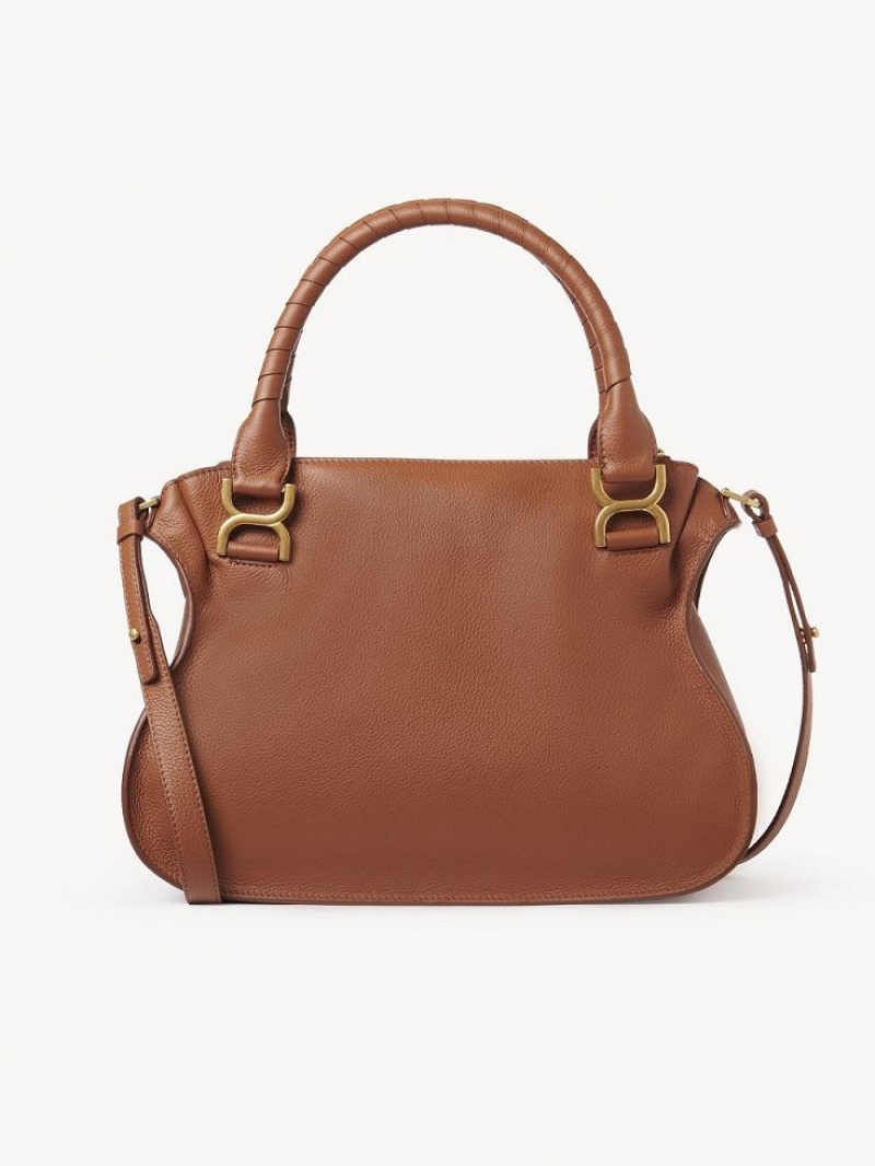 Tan Chloe Marcie Double Carry Crossbody Bags | CHE-SR13472