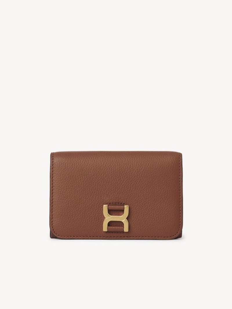 Tan Chloe Marcie Medium Compact Wallets | CHE-SR14282