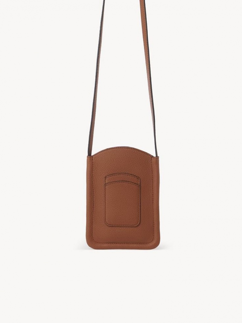 Tan Chloe Marcie Phone Pouch Mini Bags | CHE-SR13669