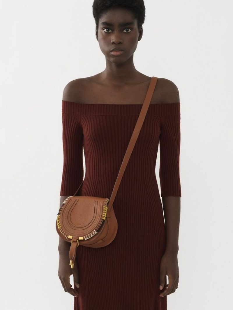 Tan Chloe Marcie Small Crossbody Bags | CHE-SR13474