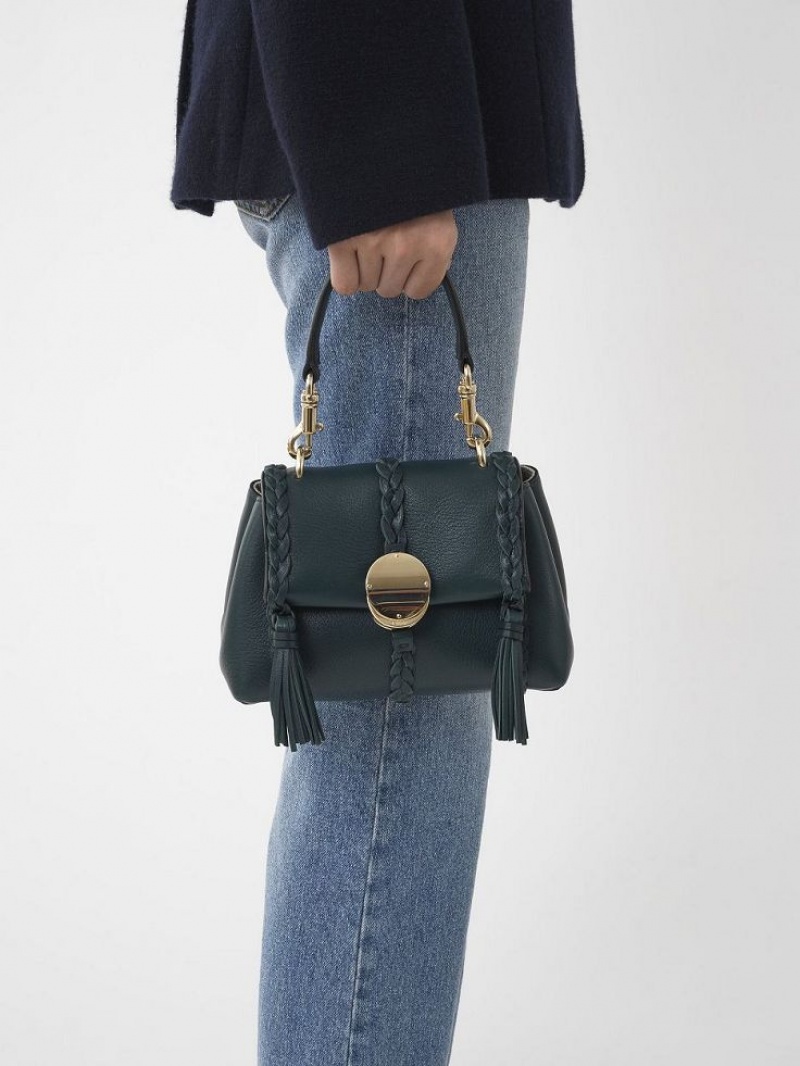 Teal Green Chloe Penelope Soft Shoulder Mini Bags | CHE-SR13682