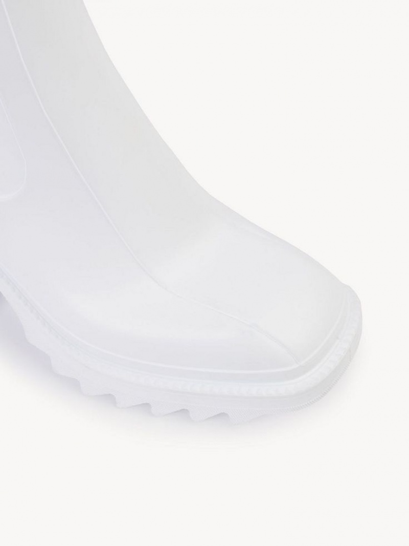 White Chloe Betty Rain Boots | CHE-SR14215