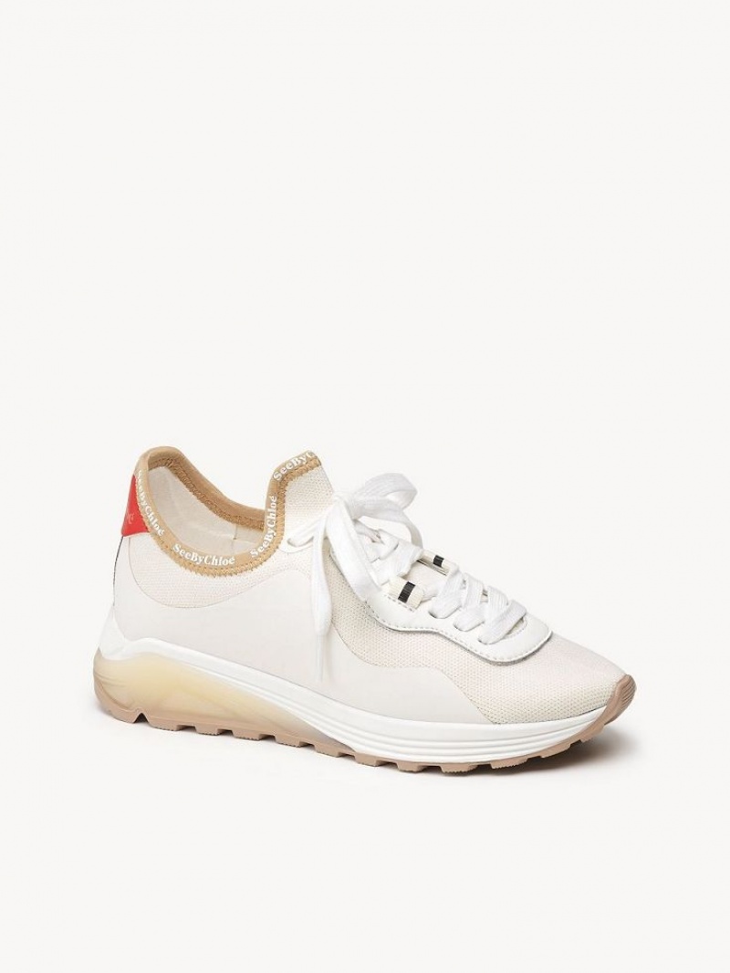 White Chloe Brett Sneakers | CHE-SR14856