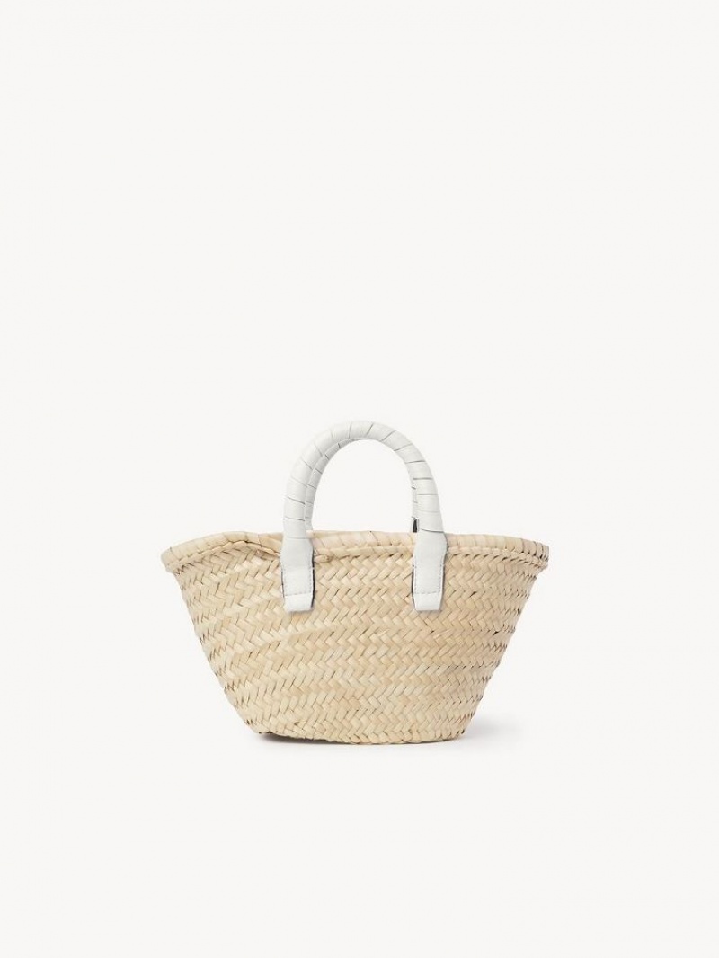 White Chloe Marcie Basket Mini Bags | CHE-SR13662