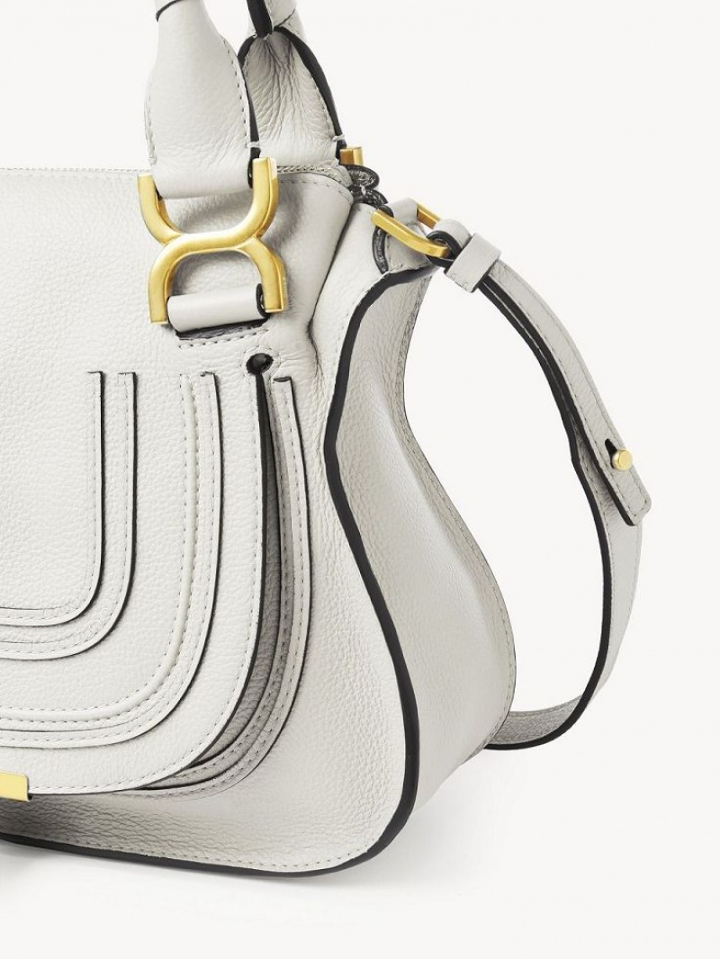 White Chloe Marcie Small Double Carry Crossbody Bags | CHE-SR13550