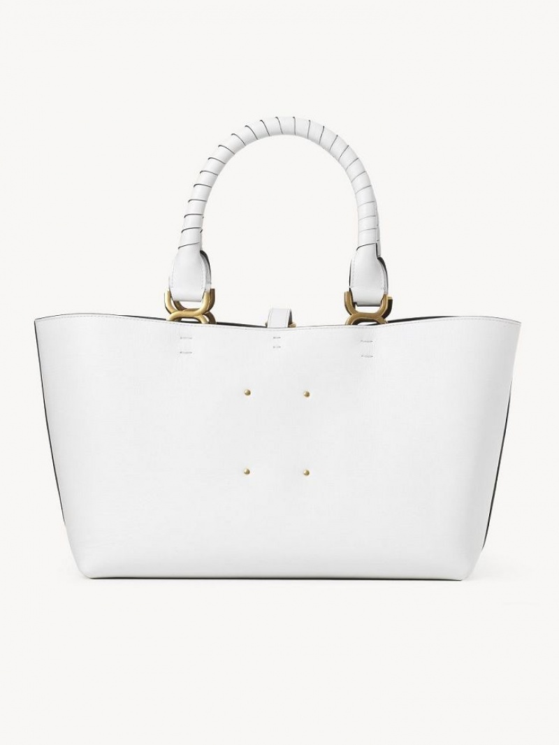 White Chloe Marcie Small Tote Bags | CHE-SR13302