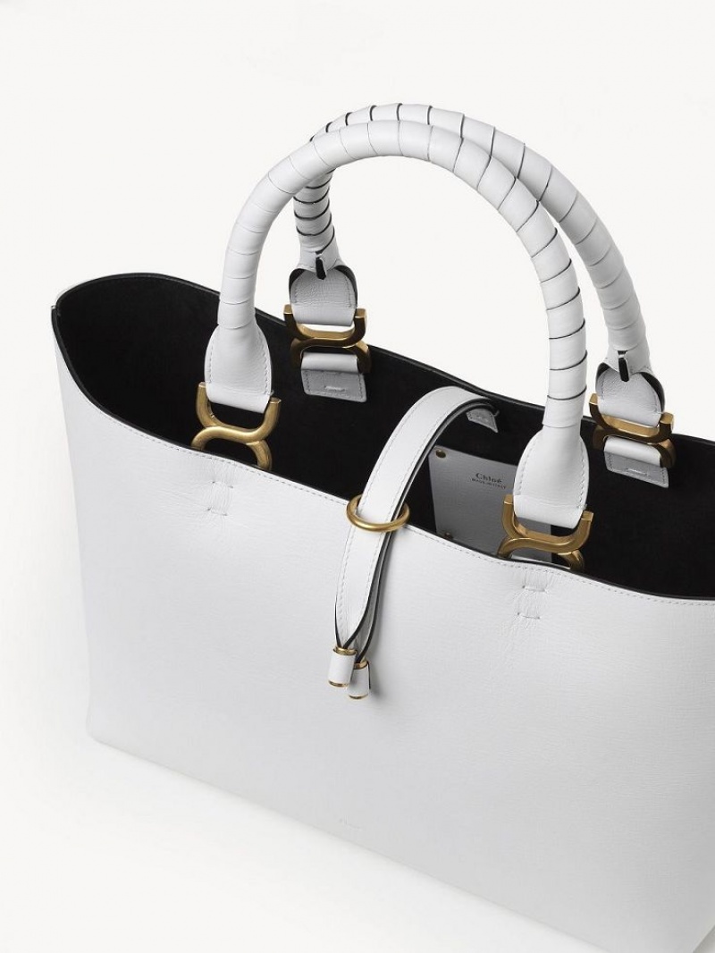 White Chloe Marcie Small Tote Bags | CHE-SR13302