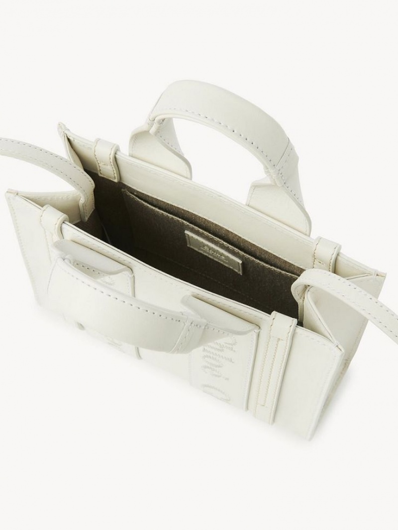 White Chloe Mini Woody Crossbody Bags | CHE-SR13530