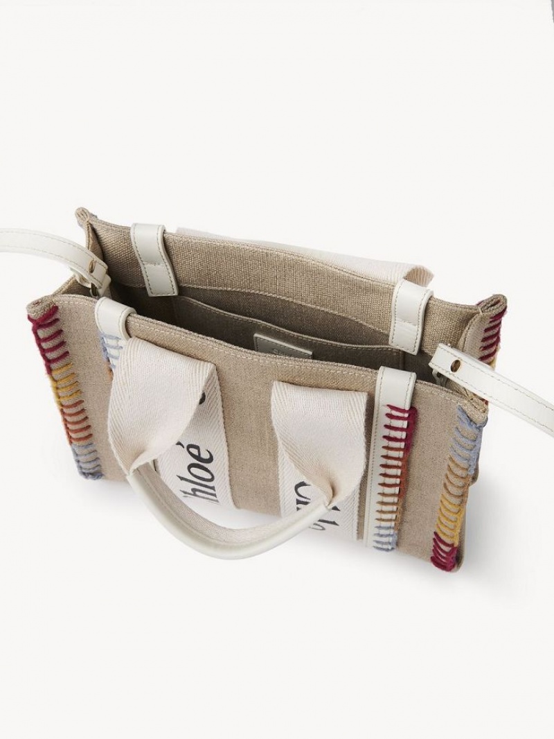 White Chloe Small Woody Crossbody Bags | CHE-SR13514