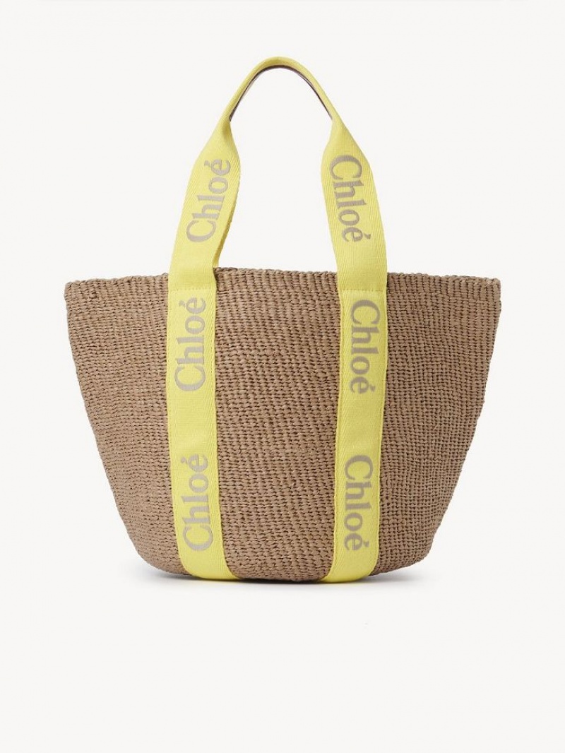 YELLOW - BEIGE 1 Chloe Large Woody Baskets | CHE-SR13628